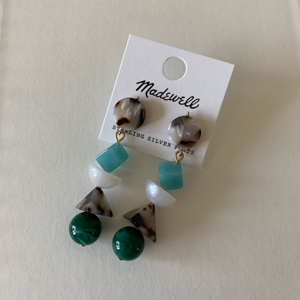 Madewell Geometric Stack Statement Earrings